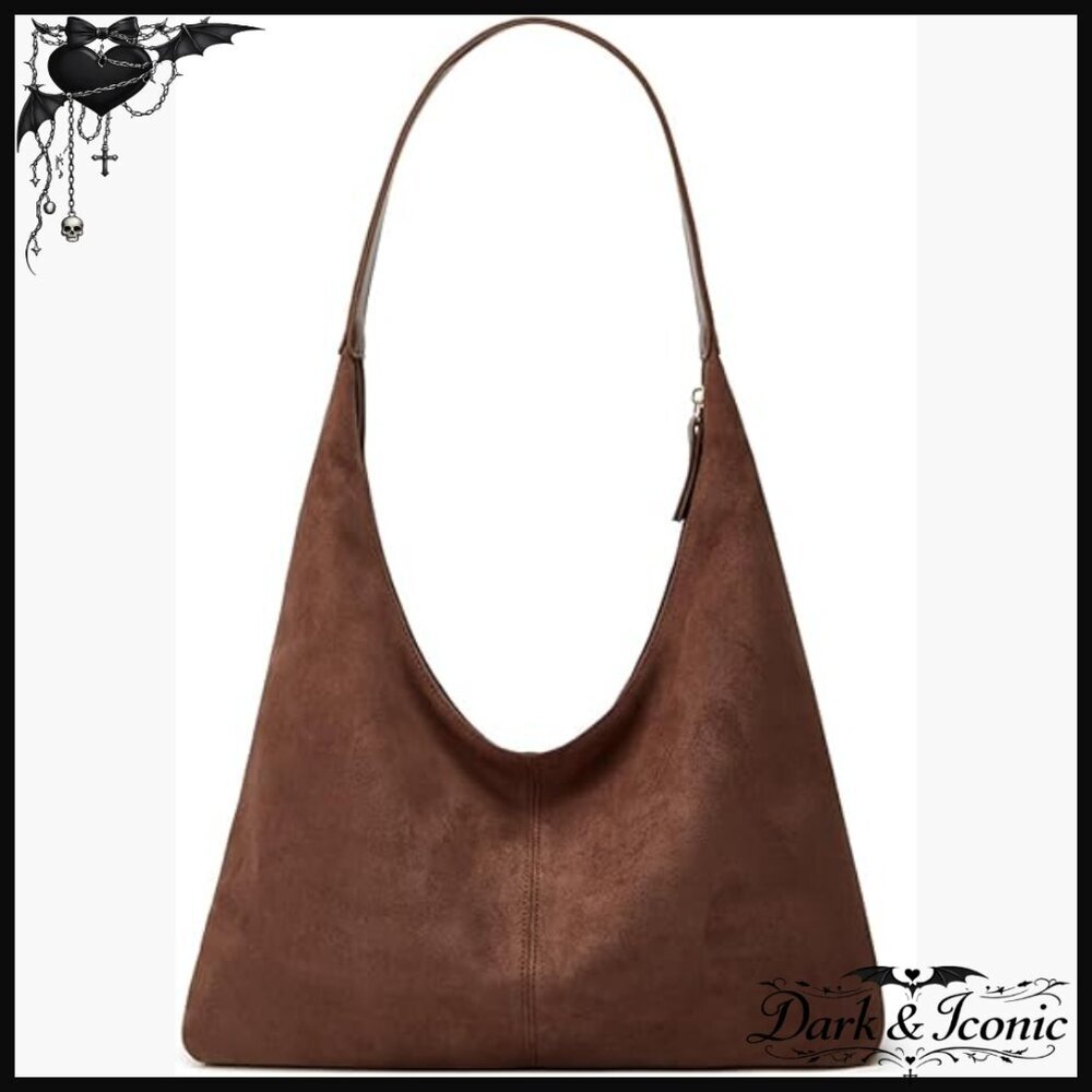 Large Faux Leather Tote Bag with Shoulder Strap Top Handle Zipper Closure